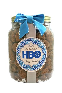 Half Gallon Jar Container With Cookies and Snacks and Corporate Logo