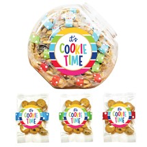 Confetti Cupcake Happy Stripe Cookie Label Grab-A-Bag Display Jar